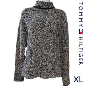 Tommy Hilfiger Black & White Turtleneck Sweater